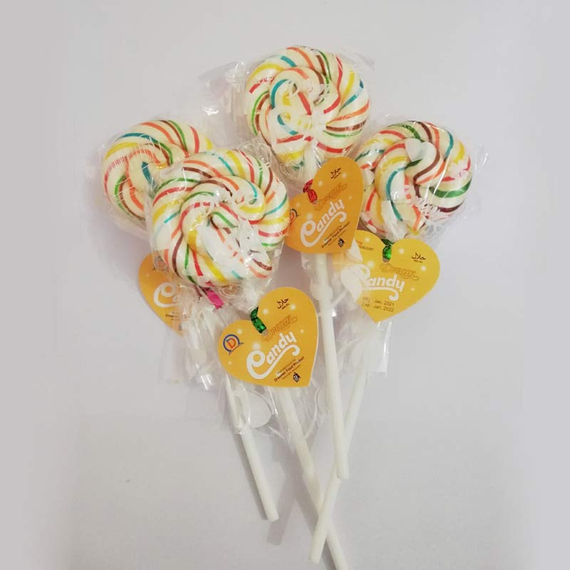 Dream Candy Lollipops Orange Black & White - 20 Pcs (BD)