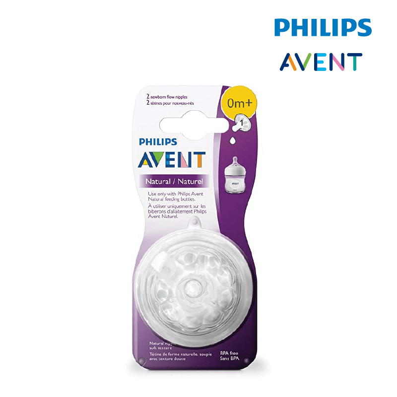 Philips Avent Natural Teat 0M+ Twin Pack Nipple - (SCF041/27)