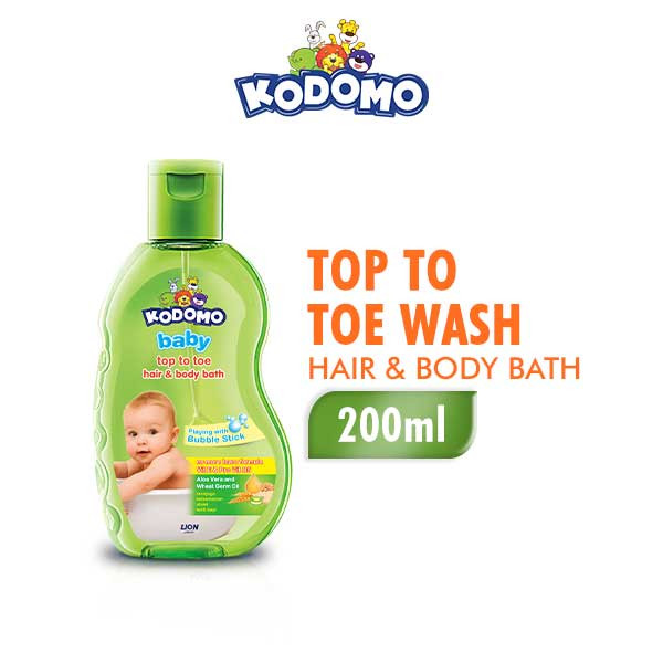 Kodomo Baby Top To Toe Wash Bubble Stick Aloe Vera - 200ml (Indonesia)