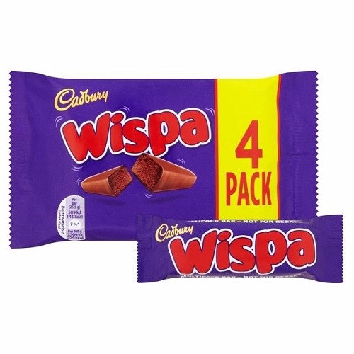 Cadbury Wispa Chocolate Bar 4 Pack - 94.8g (Imported from UK)