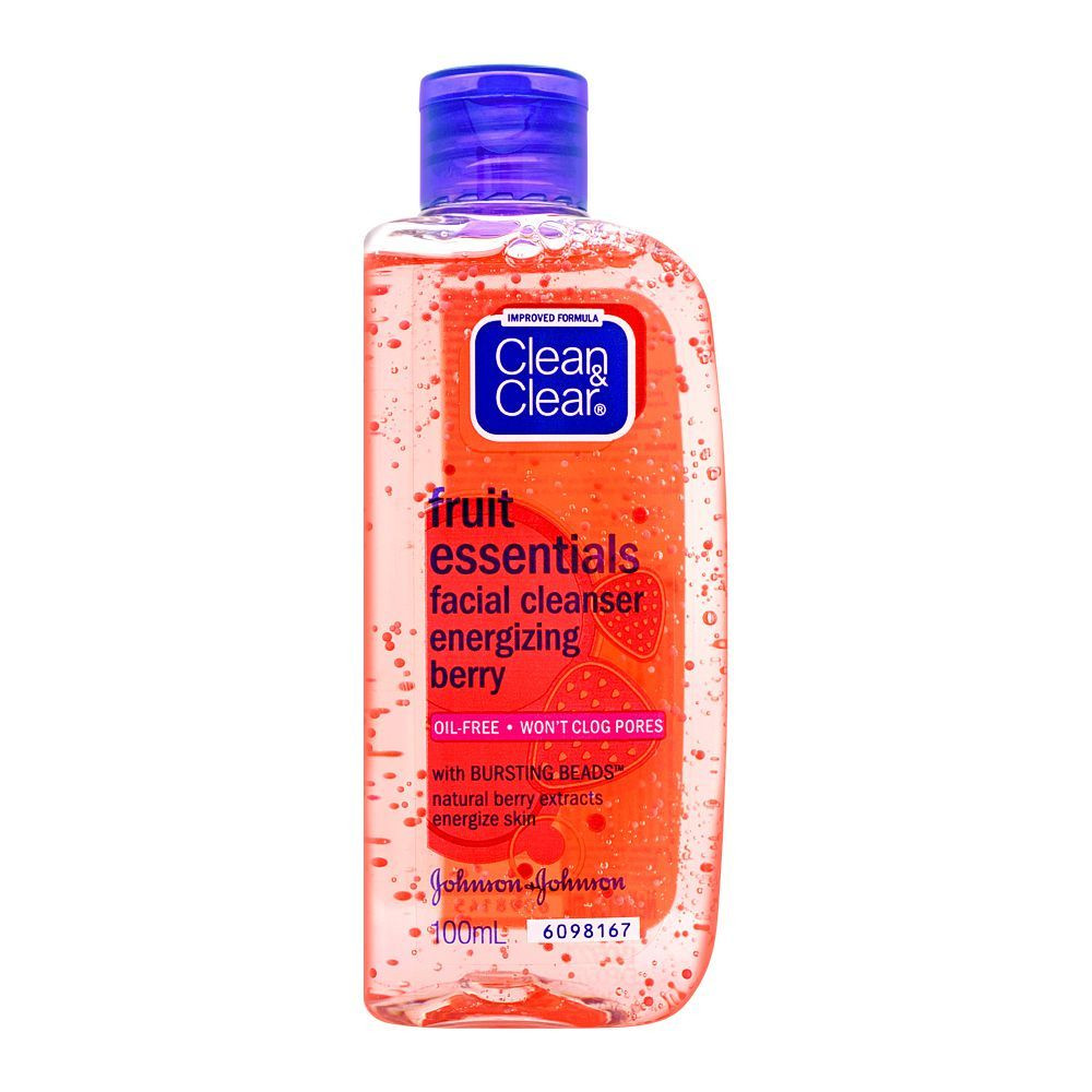 Clean & Clear Fruit Essentials Facial Cleanser Berry - 100ml (Thailand)