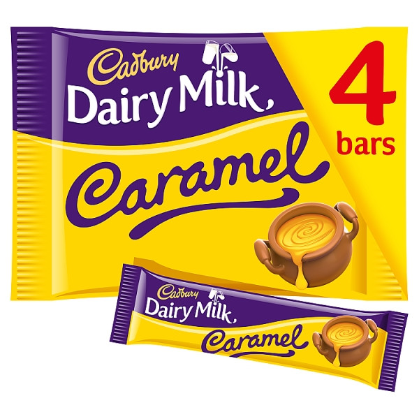 Cadbury Dairy Milk Caramel Chocolate 4 Bar - 148g (Imported from UK)