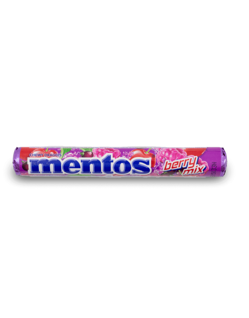 Mentos Berry Mix Chewy Dragees Single Roll - 38g (Imported from UK)