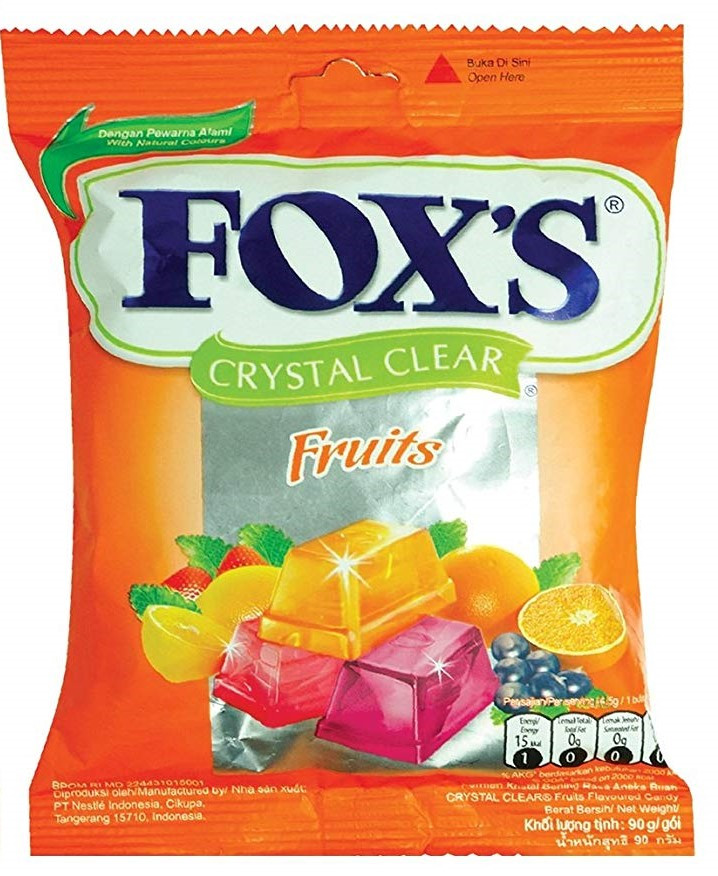 Foxs Crystal Clear Fruits Chocolate - 90g