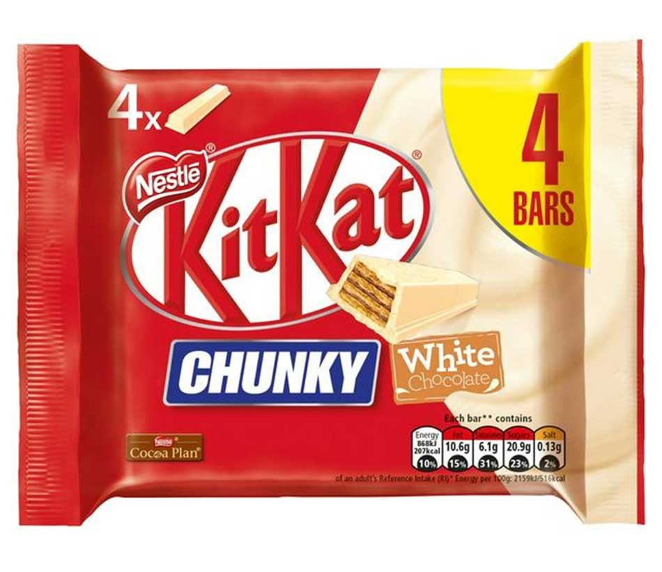 Nestle Kitkat Chunky 4 Snack Size Chocolate - 160g