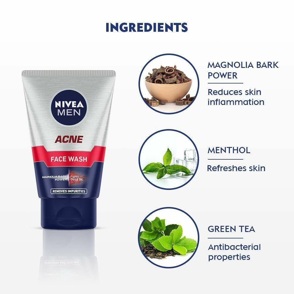 Nivea Men Acne Face Wash - 100g