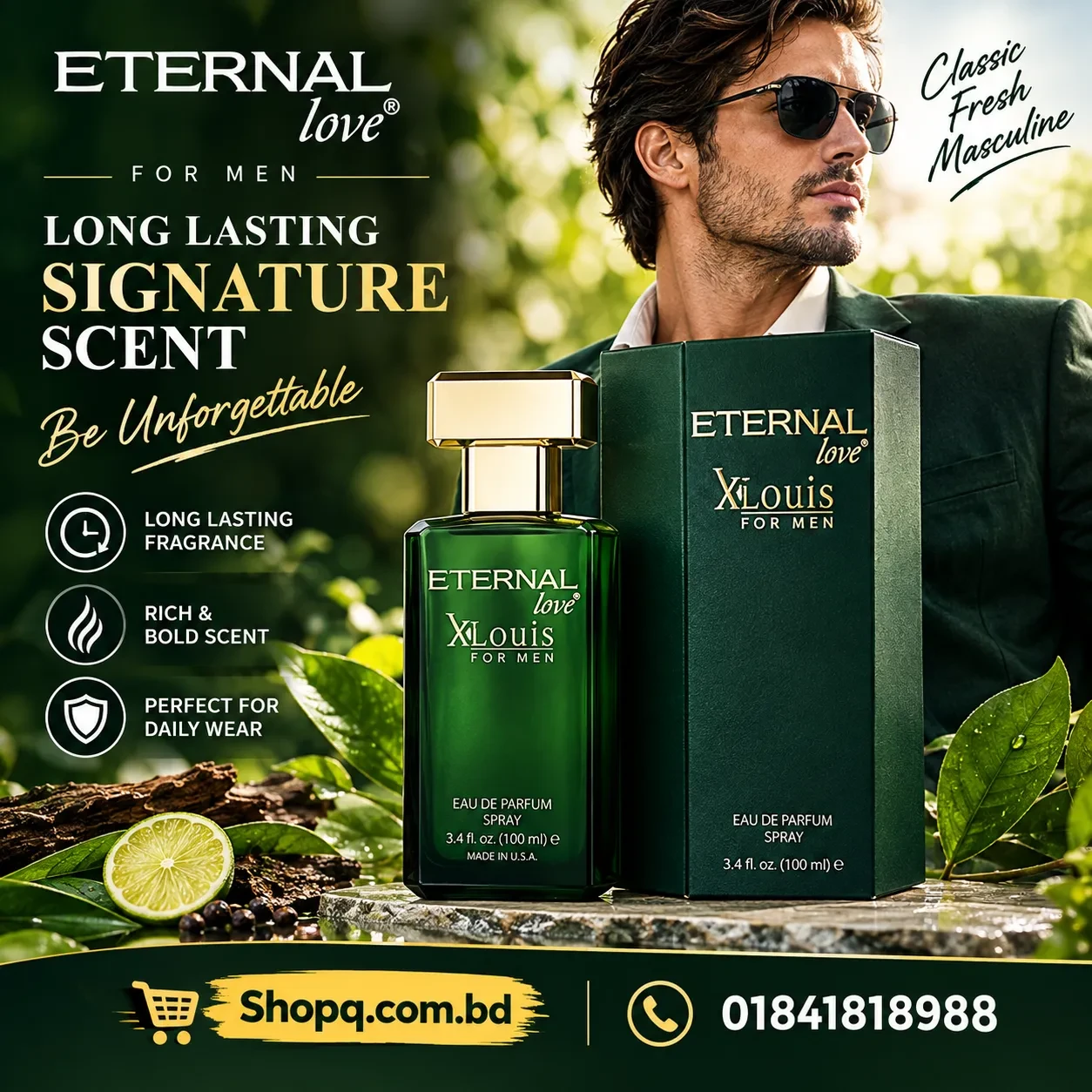 Eternal Love X Louis Eau De Perfume Spray For Men - 100ml (U.S.A)