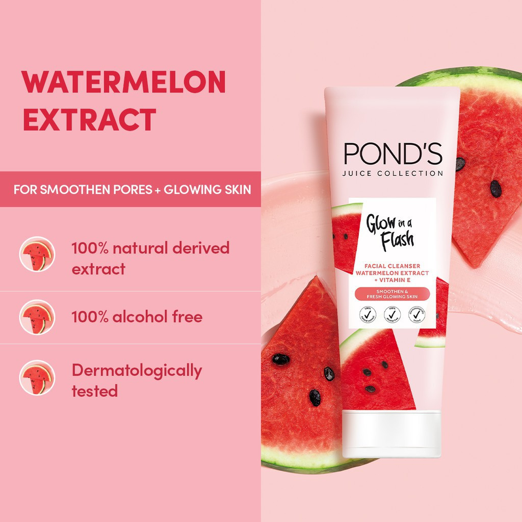 Ponds Juice Collection Glow In A Flash Facial Cleanser - 90g