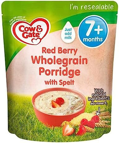 Cow & Gate Red Berry Wholegrain Baby Cereal (7 Month +) - 200g (U.K)