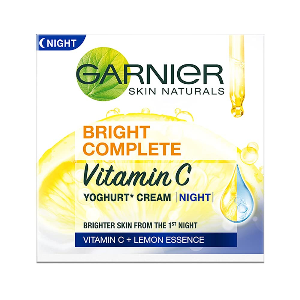 Garnier Bright Complete VITAMIN C YOGHURT Night Cream, 40g India